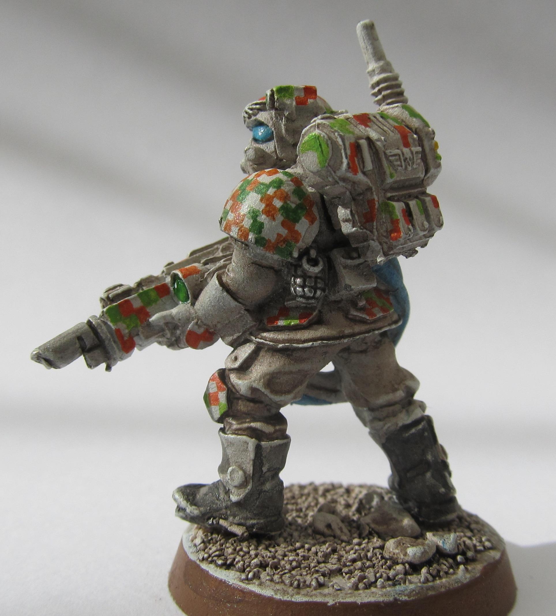Figurine Warhammer 40k – Astra Militarum Stormtrooper / Kasrkin – Métal – Non Peinte